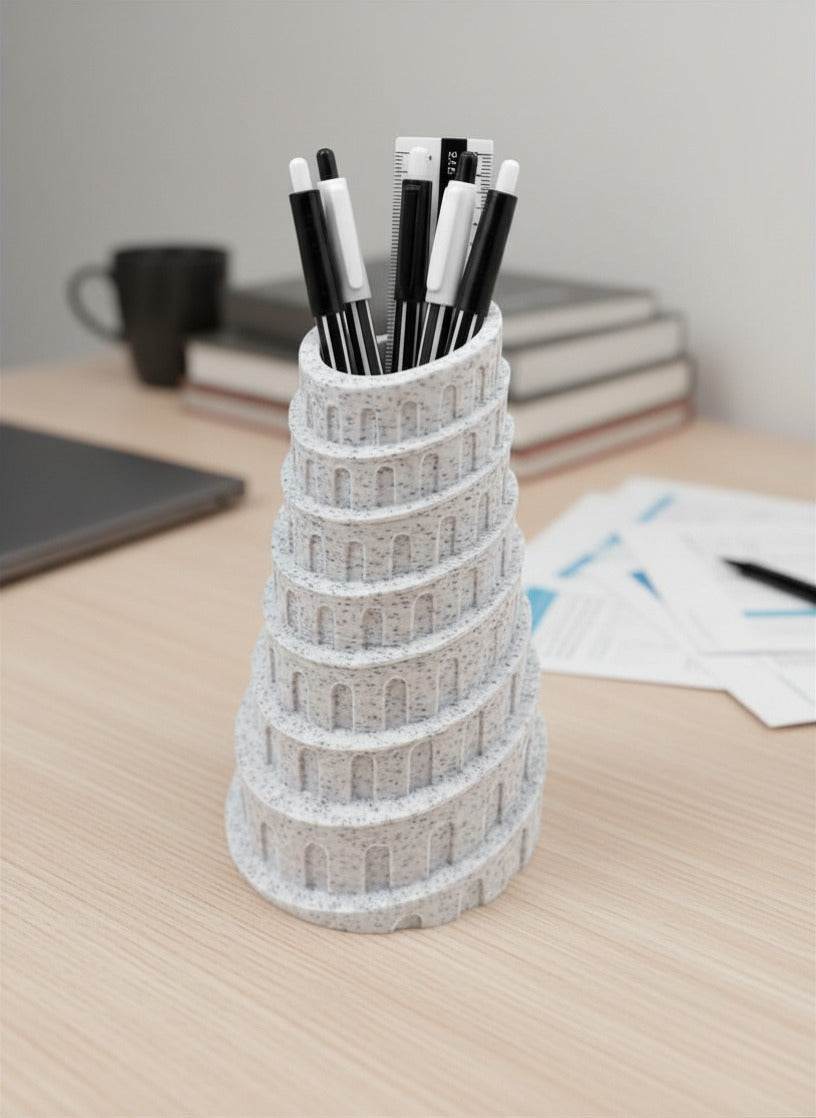 Spiral Column Holder - Plant-Based Marble Finish Decor by LayerN