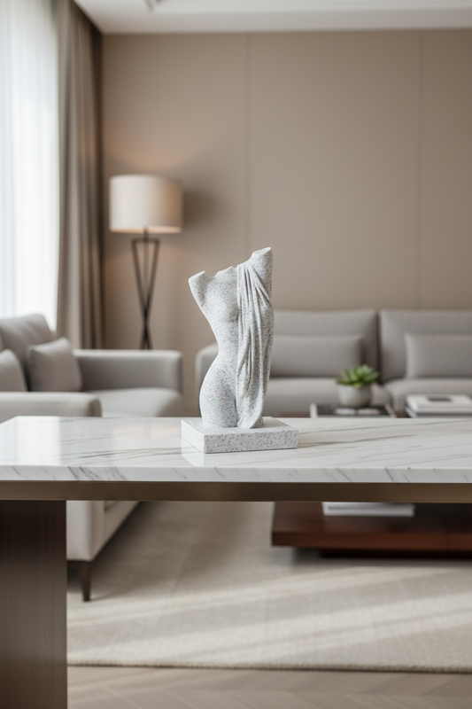 Draped Stone Motif - Plant-Based Marble Finish Decor by LayerN