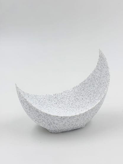 Lunar Crescent Bowl - Plant-Based Marble Finish Decor by LayerN