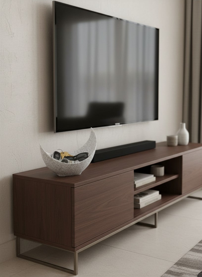 Lunar Crescent Bowl - Plant-Based Marble Finish Decor by LayerN