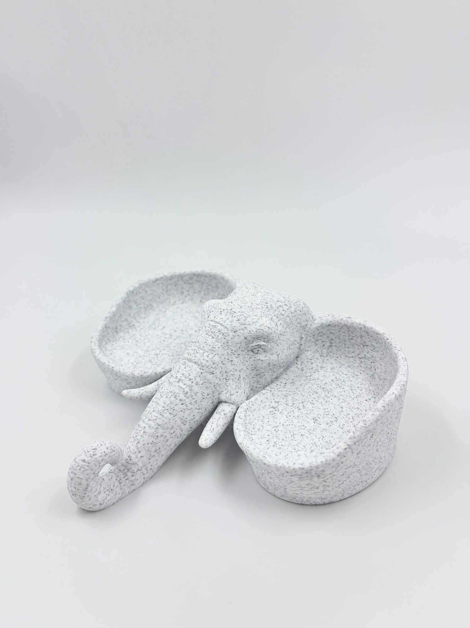 Majestic Elephant Tray - Plant-Based Marble Finish Decor by LayerN