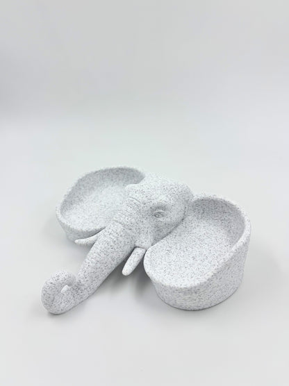 Majestic Elephant Tray - Plant-Based Marble Finish Decor by LayerN