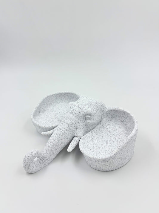 Majestic Elephant Tray - Plant-Based Marble Finish Decor by LayerN