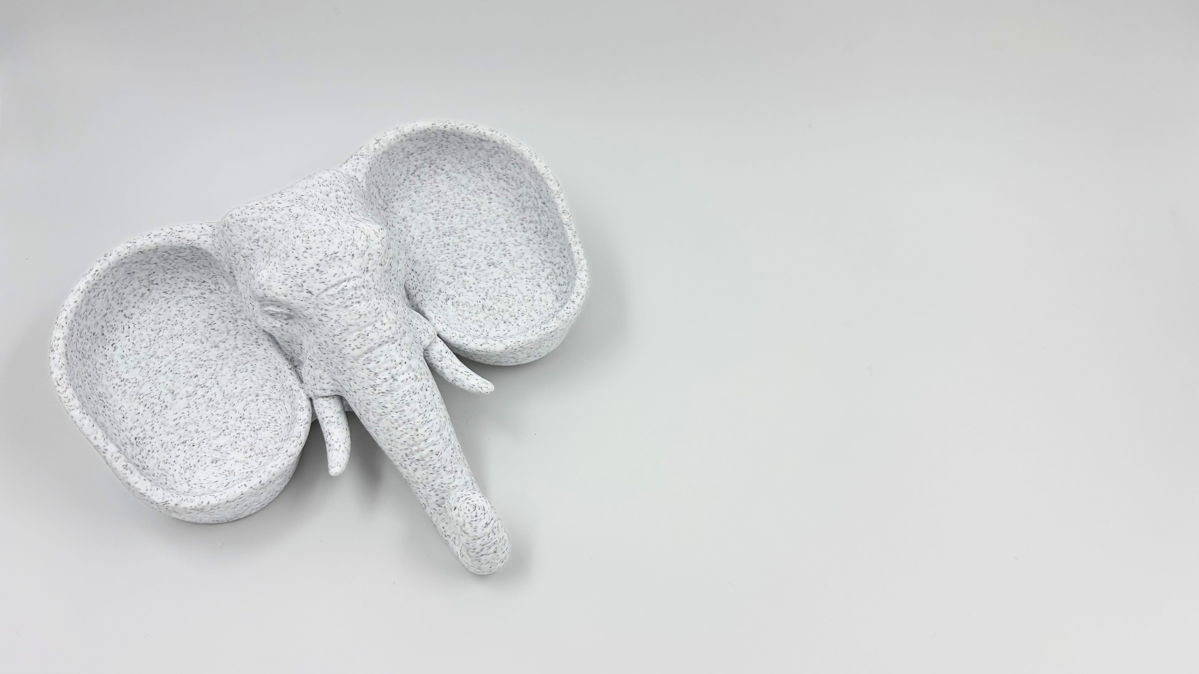 Majestic Elephant Tray - Plant-Based Marble Finish Decor by LayerN