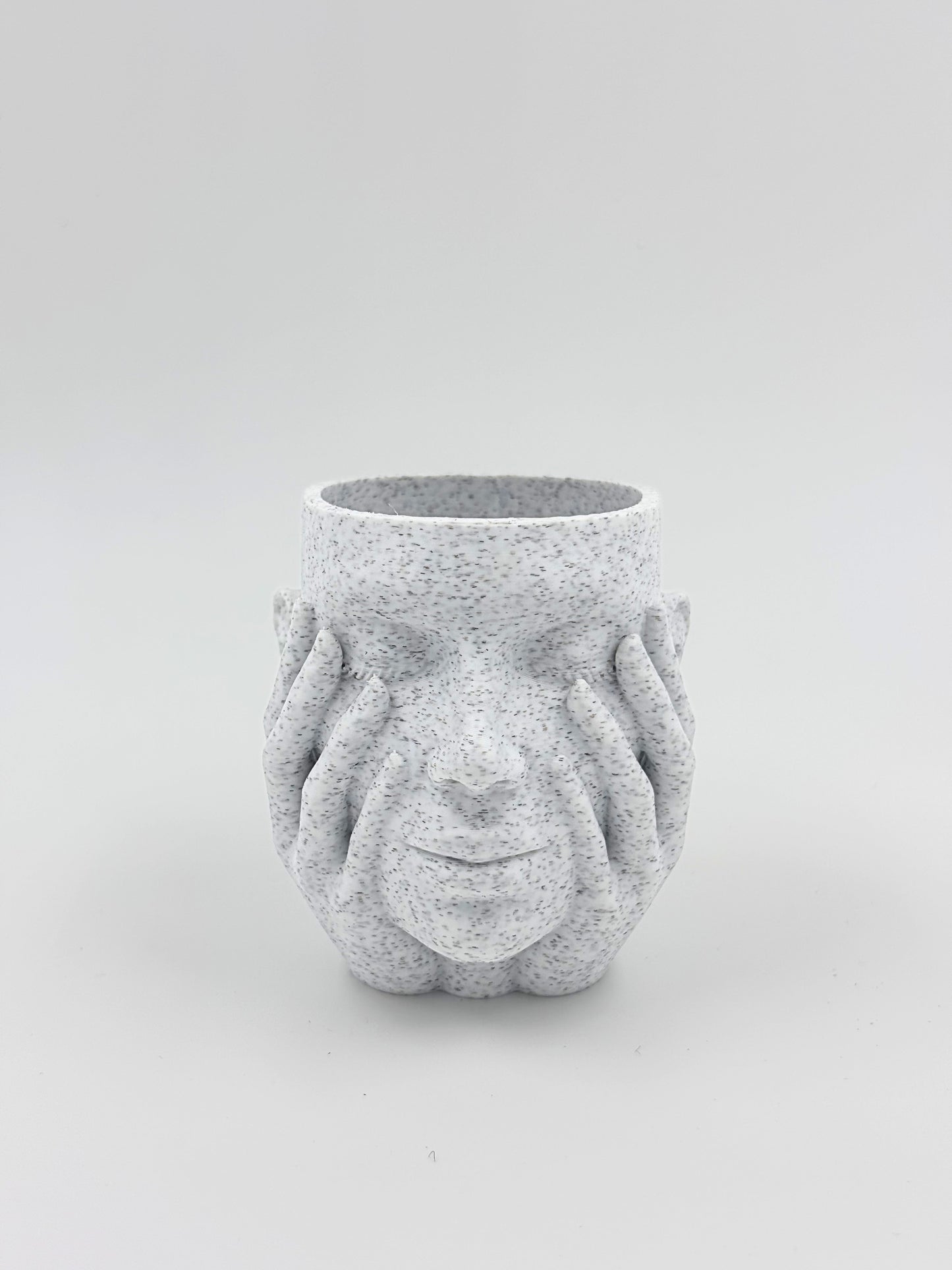 Serene Face Planter - Plant-Based Marble Finish Decor by LayerN