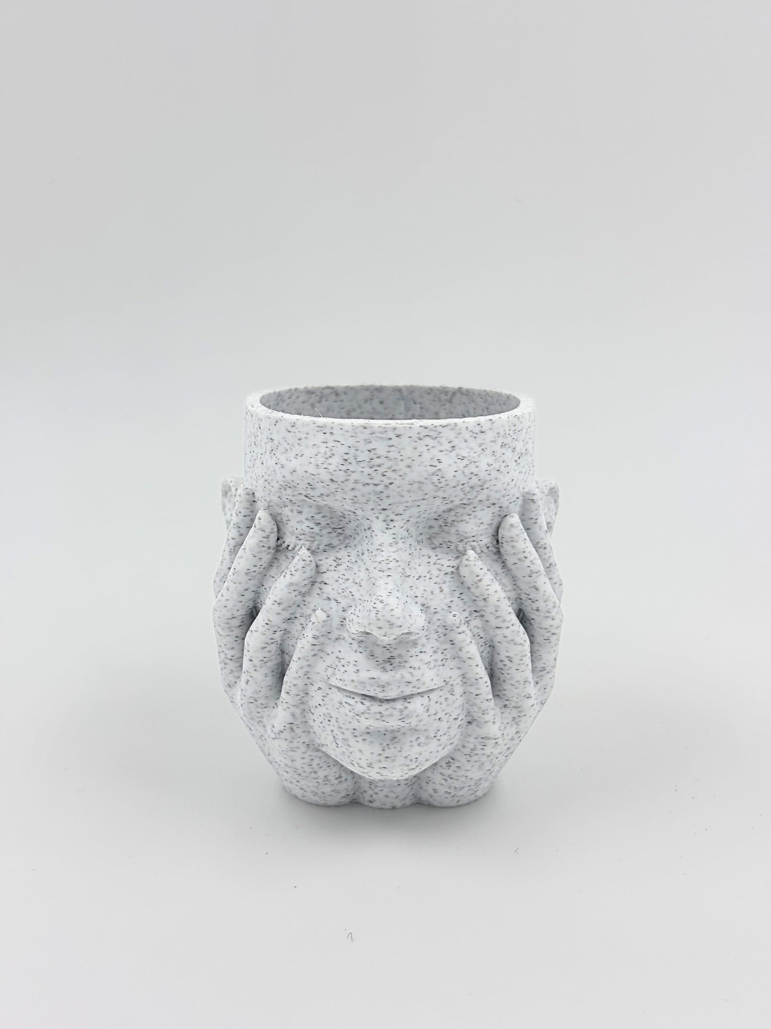 Serene Face Planter - Plant-Based Marble Finish Decor by LayerN