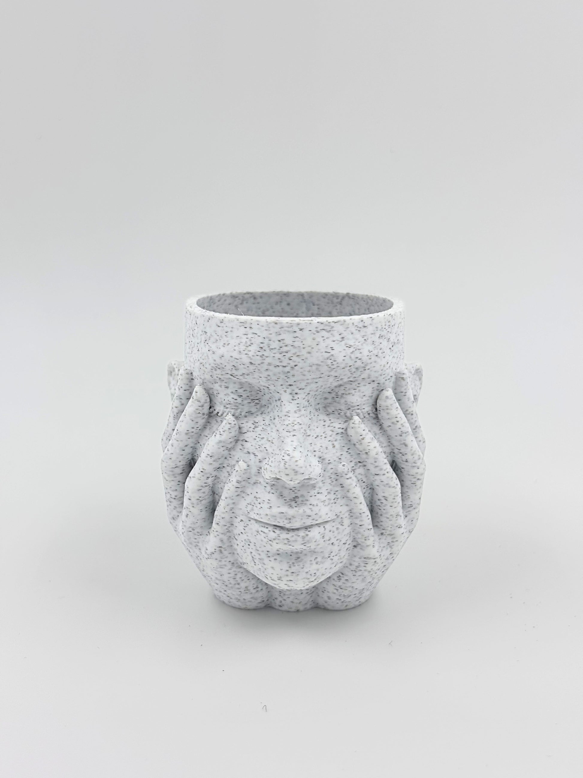 Serene Face Planter - Plant-Based Marble Finish Decor by LayerN