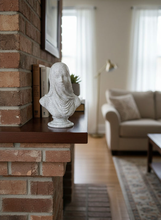 Ethereal Veil Form - Plant-Based Marble Finish Decor by LayerN