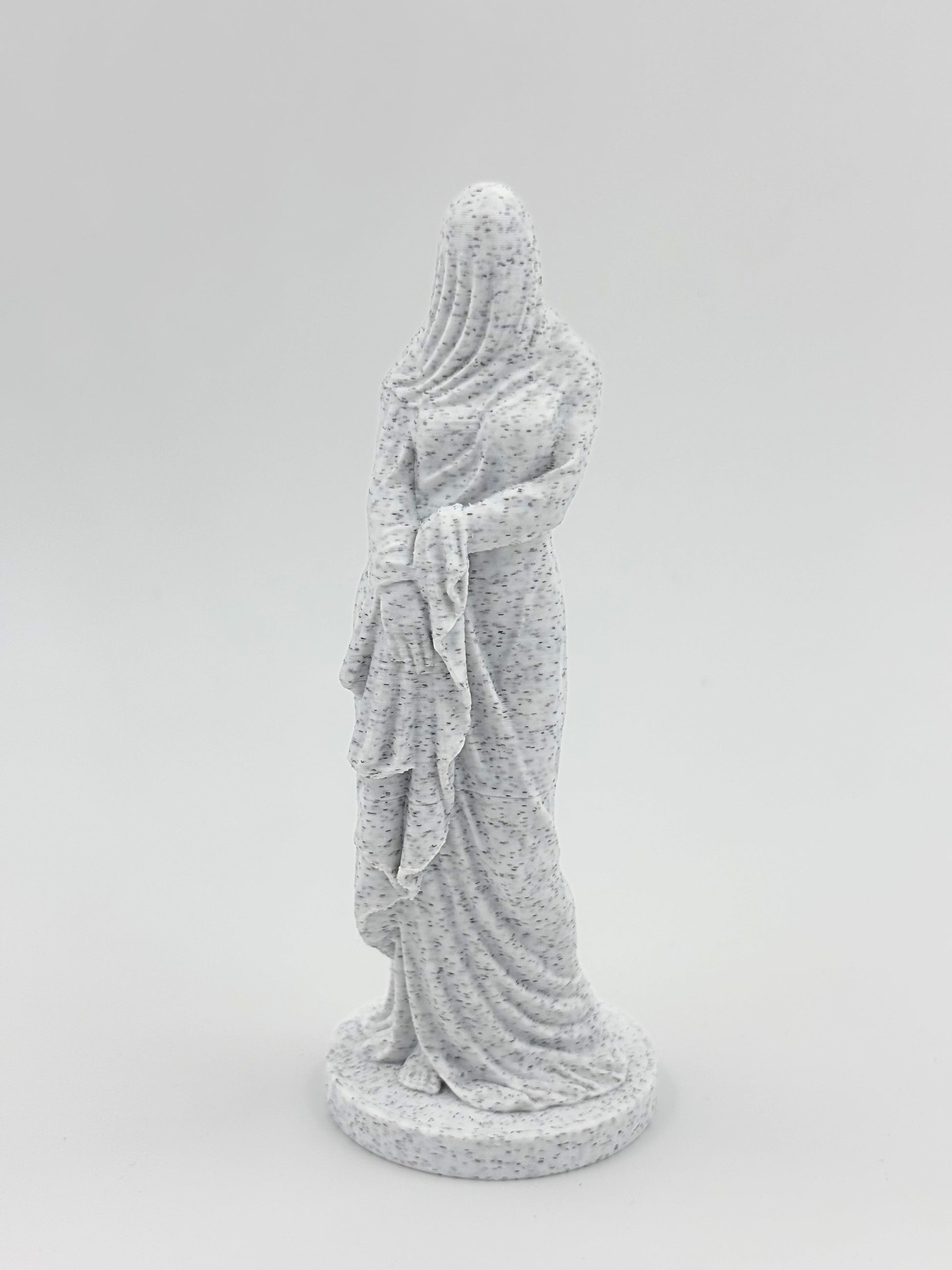 Veiled Woman Bust - Plant-Based Marble Finish Decor by LayerN