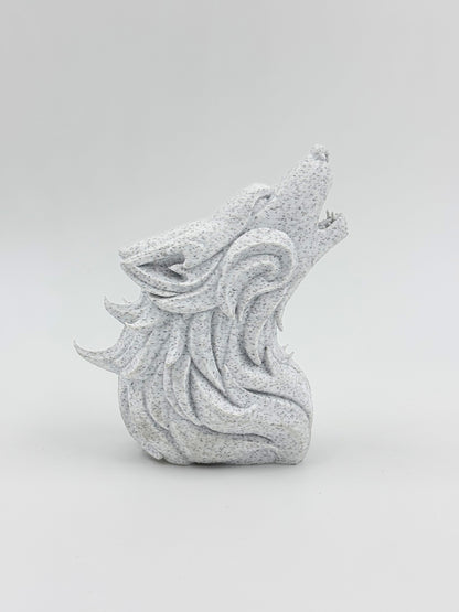 Howling Wolf Figure - Plant-Based Marble Finish Decor by LayerN